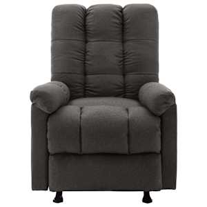 vidaXL Recliner Dark Gray Fabric