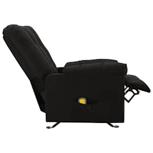 Masážní polohovací křeslo černé textil - obrázek 4