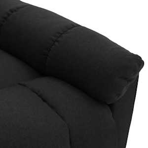Masážní polohovací křeslo černé textil - obrázek 7