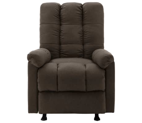 vidaXL Fauteuil de massage inclinable Marron fonc&eacute; Tissu