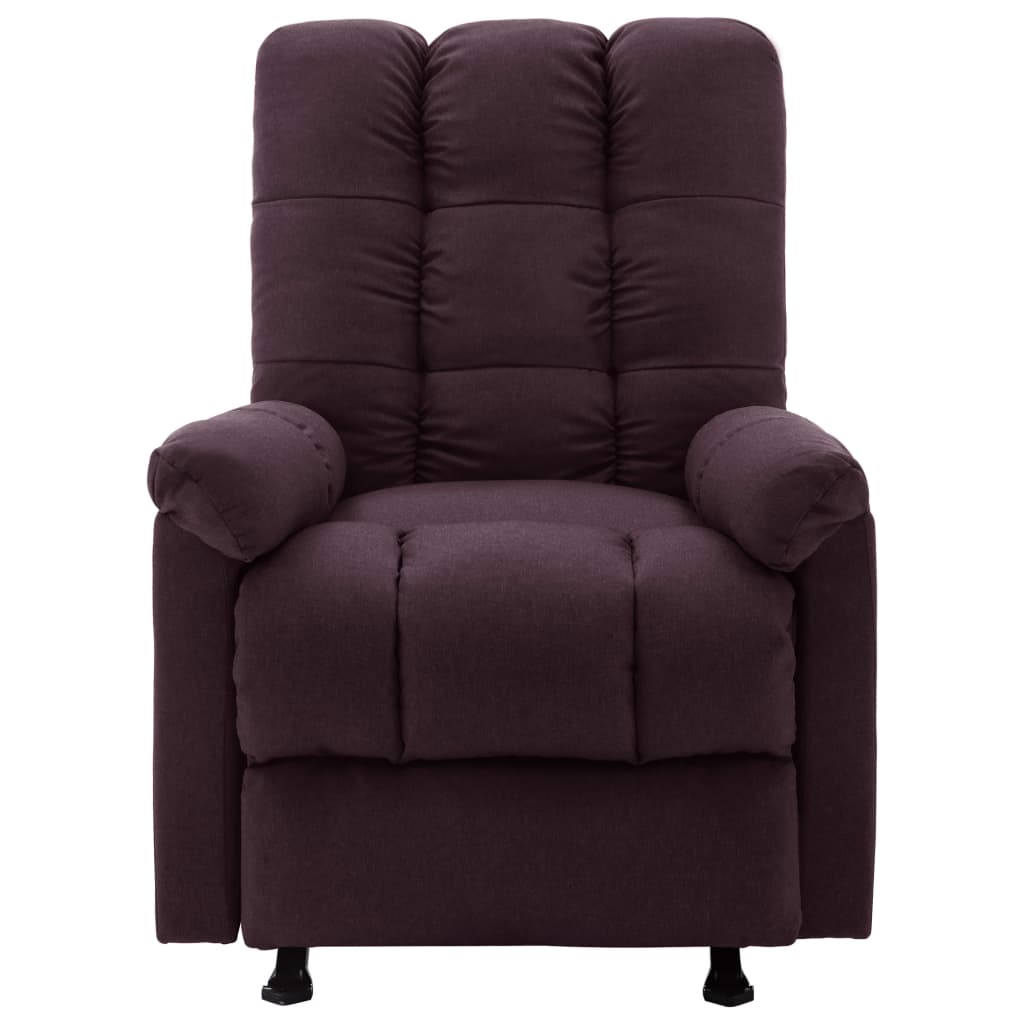 vidaXL Fauteuil de massage inclinable Violet Tissu