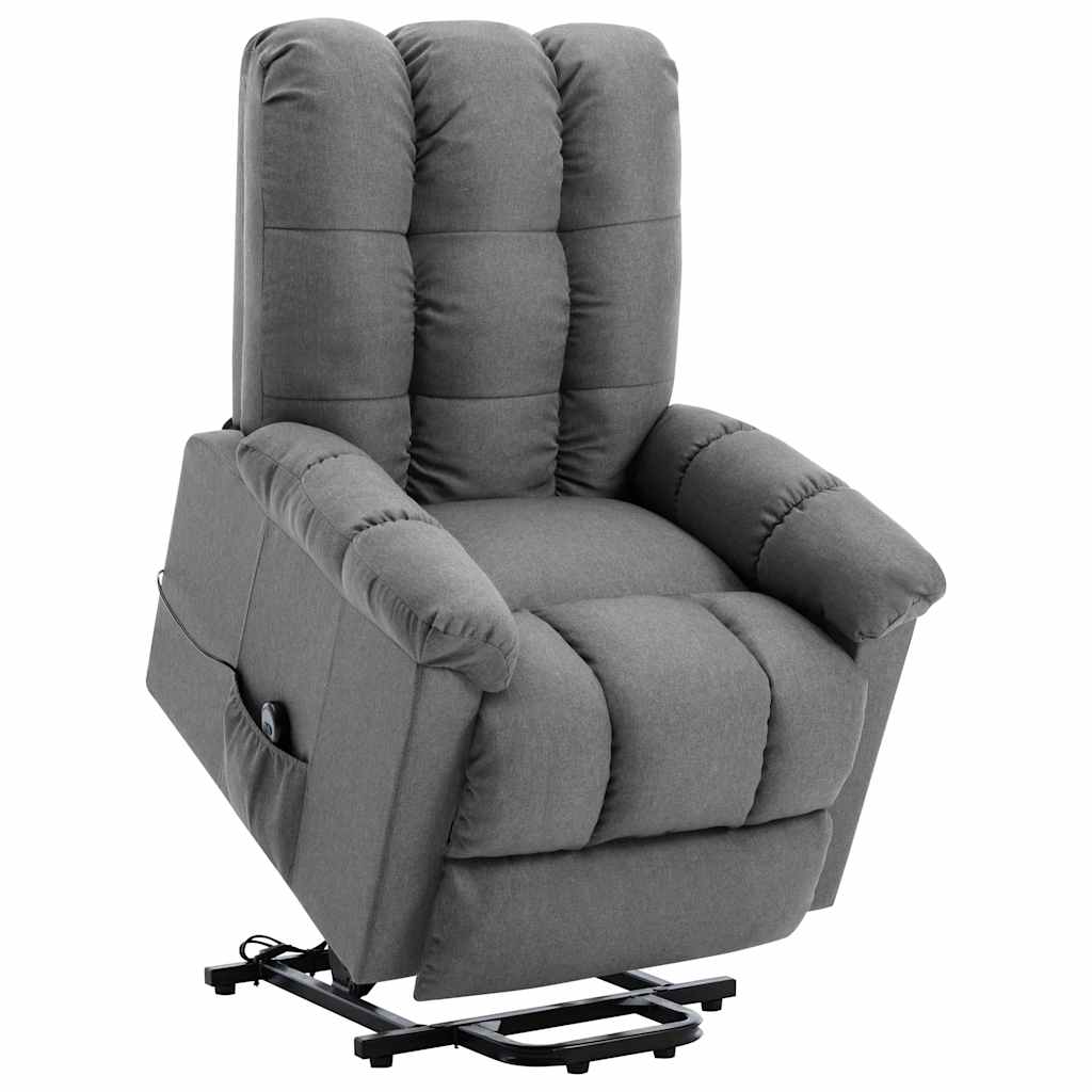 Power Lift Chair Light Grey Fabric (100% polyester), plywood, iron