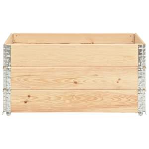 vidaXL Podniesione grządki, 3 szt., 80x120 cm, lite drewno sosnowe
