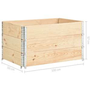 Vyvýšené záhony 3 ks 50 x 100 cm masivní borové dřevo - obrázek 7