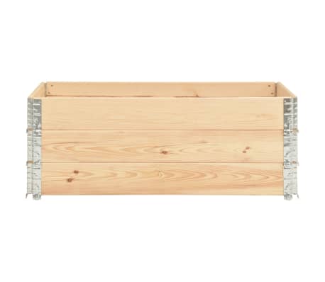 vidaXL Podniesione grządki, 3 szt., 50x150 cm, lite drewno sosnowe