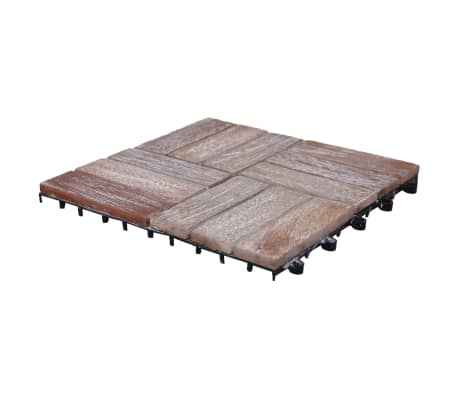 vidaXL Tuiles de terrasse 33 pcs 30x30 cm Bois de récupération solide