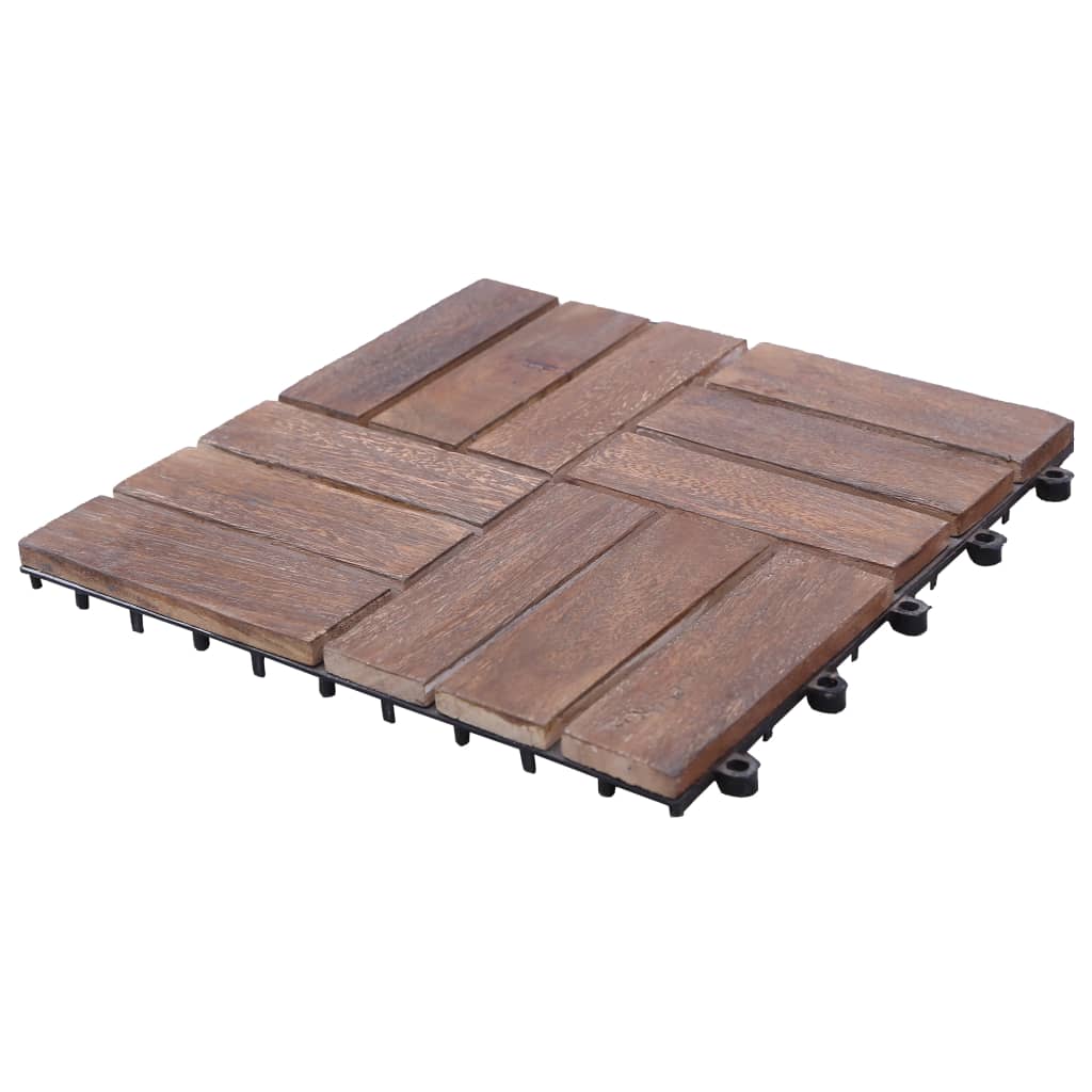 

vidaXL Terrastegels 33 st 30x30 cm massief gerecycled hout