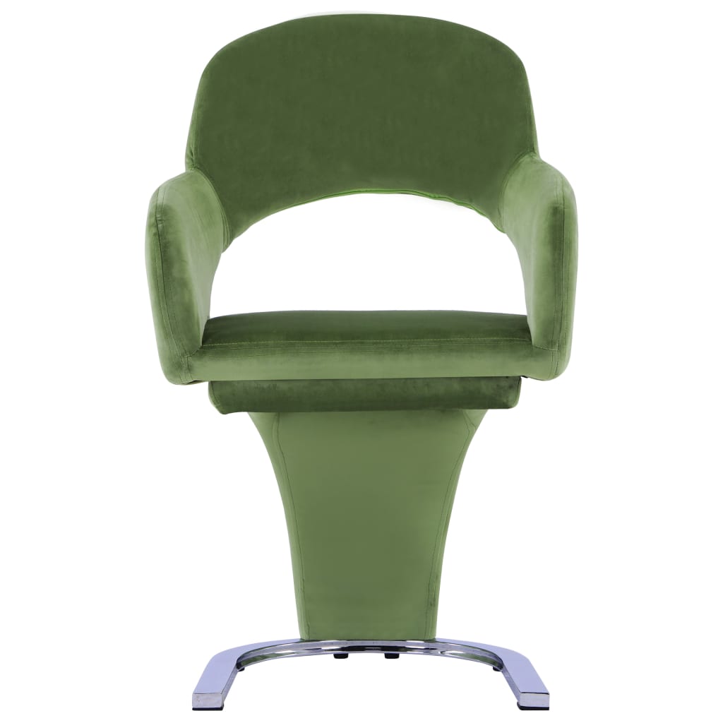 

vidaXL Eetkamerstoelen 2 st fluweel groen