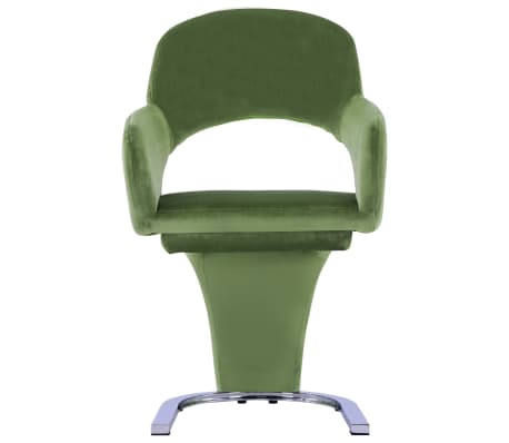 vidaXL Jídelní židle 2 ks zelené samet