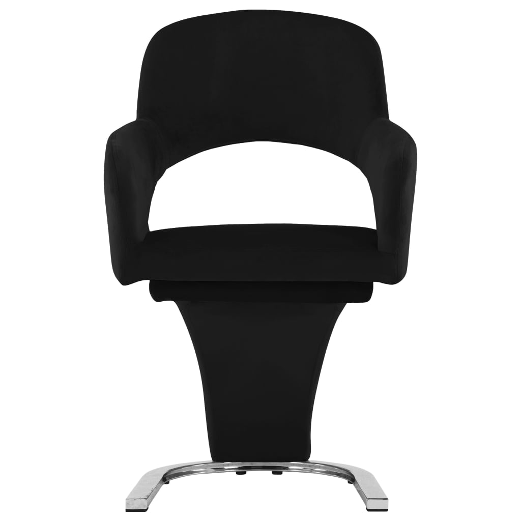 

vidaXL Eetkamerstoelen 2 st fluweel zwart