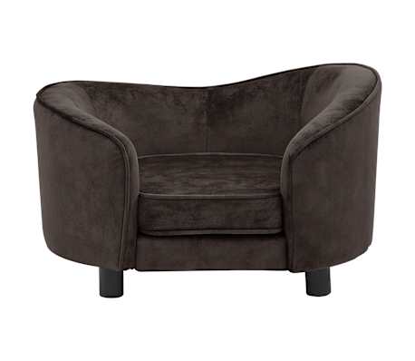 vidaXL Sofa za pse smeđa 69 x 49 x 40 cm pli&scaron;ana