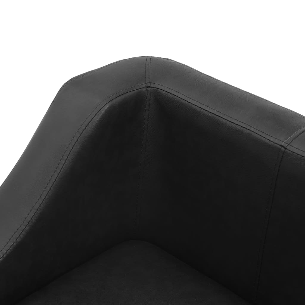 Canapé pour chien noir en similicuir - 67x52x40 cm