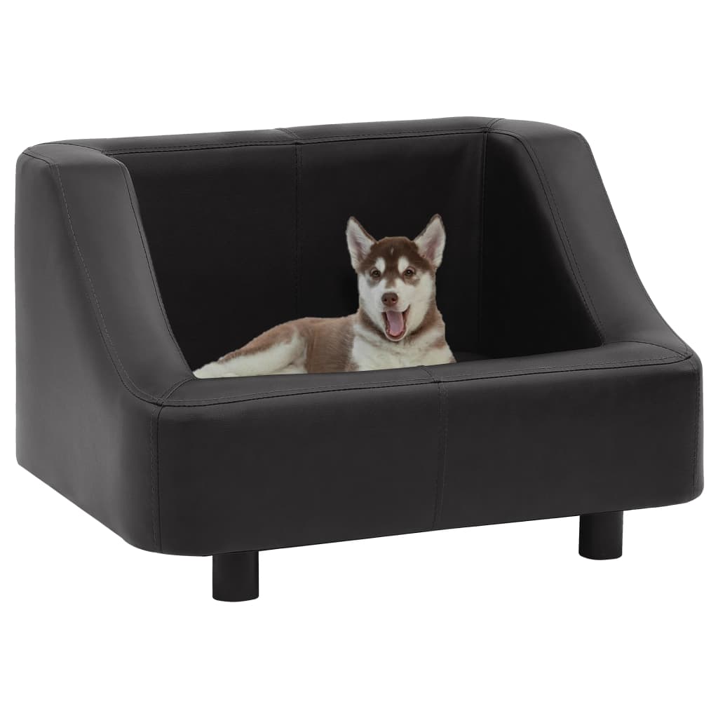 Canapé pour chien Noir 67x52x40 cm Similicuir
