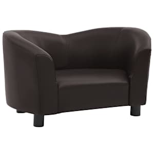 Pohovka pro psy hnědá 67 x 41 x 39 cm umělá kůže - obrázek 2