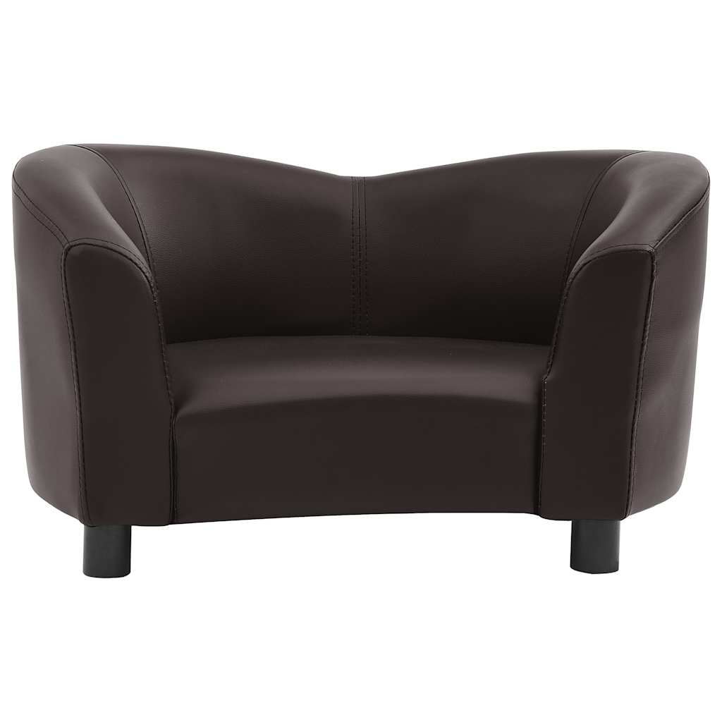 

vidaXL Hondenbank 67x41x39 cm kunstleer bruin