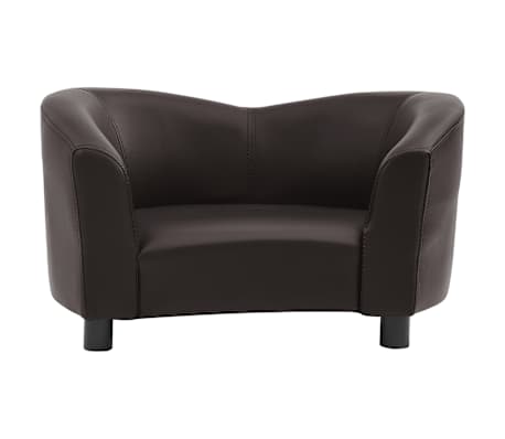 vidaXL Dog Sofa Brown 67x41x39 cm Faux Leather