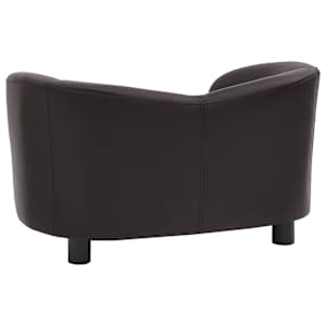 Pohovka pro psy hnědá 67 x 41 x 39 cm umělá kůže - obrázek 5