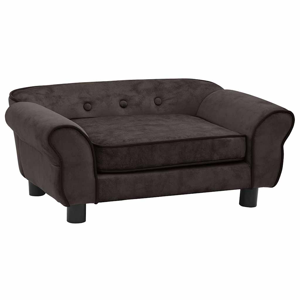 vidaXL Hundesofa Braun 72x45x30 cm Plüsch