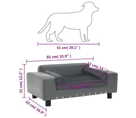 vidaXL Hondenmand 70x45x30 cm kunstleer cappuccinokleurig, hondenbank, hondenbed, dierenmand, huisdierenbank, huisdierenmand, dierenbed, huisdierenbed