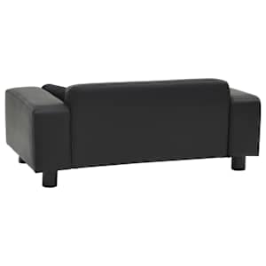Pohovka pro psy černá 81 x 43 x 31 cm plyš a umělá kůže - obrázek 4