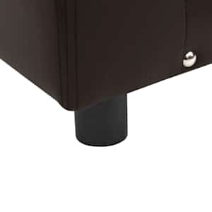Pohovka pro psy hnědá 81 x 43 x 31 cm plyš a umělá kůže - obrázek 6