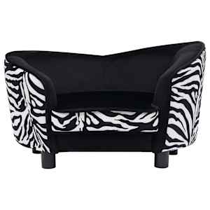 vidaXL Lova &scaron;unims, juodos spalvos, 68x38x38cm, pliu&scaron;as