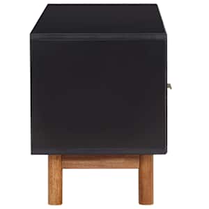 TV stolek 100 x 35 x 45 cm masivní akáciové dřevo a MDF - obrázek 3