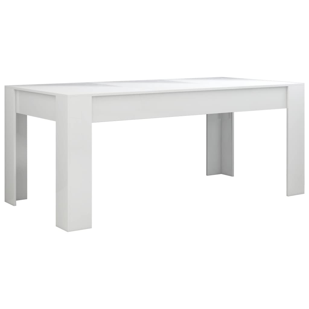 

vidaXL Dining Table High Gloss White 70.9"x35.4"x29.9" Engineered Wood