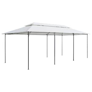vidaXL varikatus, 600 x 298 x 270 cm, valge, 180 g/m&sup2;