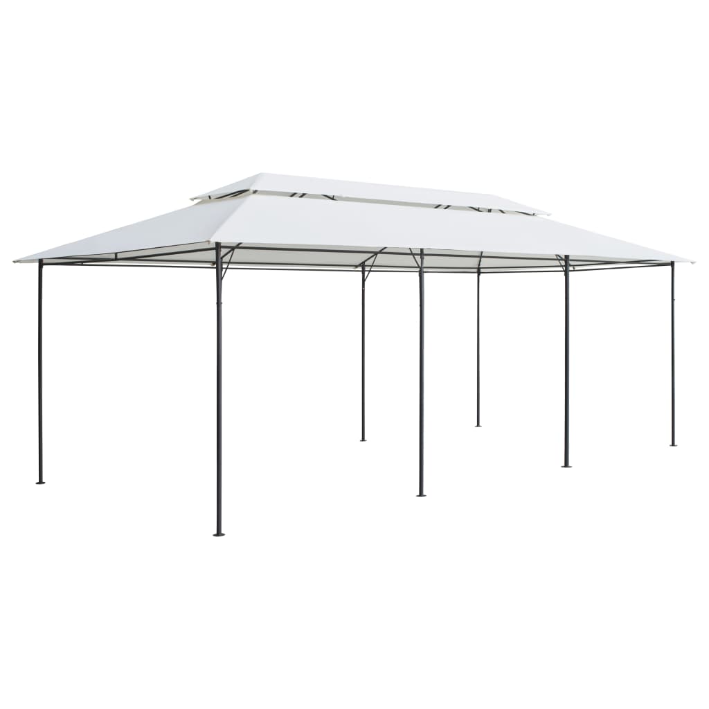 vidaXL Pavilion, alb, 600 x 298 x 270 cm, 180g/m²