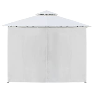 Zahradní altán se závěsy 600 x 298 x 270 cm bílý 180 g/m² - obrázek 5