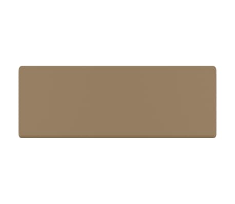 vidaXL Luxus-Waschbecken &Uuml;berlauf Quadratisch Matt Creme 41x41 cm