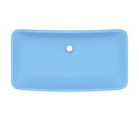 vidaXL Wastafel rechthoekig 71x38 cm keramiek mat lichtblauw