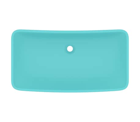 vidaXL Luxury Basin Rectangular Matt Light Green 71x38 cm Ceramic
