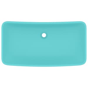 vidaXL Luxury Basin Rectangular Matt Light Green 71x38 cm Ceramic