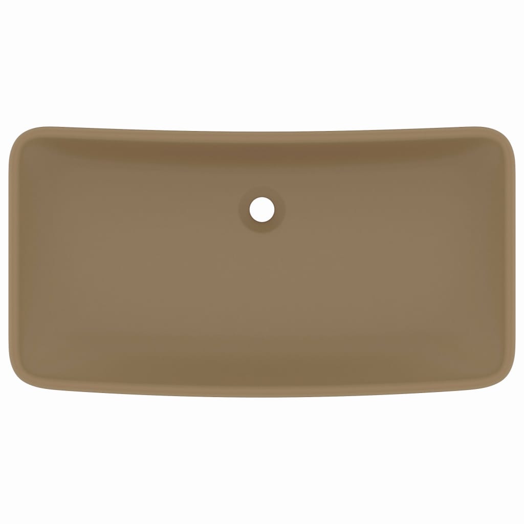Thumbnail - vidaXL Luxus-Waschbecken Rechteckig Matt Creme 71x38 cm Keramik