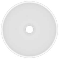 vidaXL Luxury Bathroom Basin Round Matt White 32,5x14 cm Ceramic