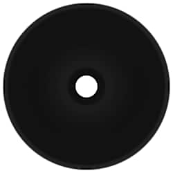 vidaXL Luxury Bathroom Basin Round Matt Black 32,5x14 cm Ceramic
