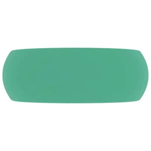 Luxusní umyvadlo kulaté matné světle zelené 40x15 cm keramické - obrázek 3