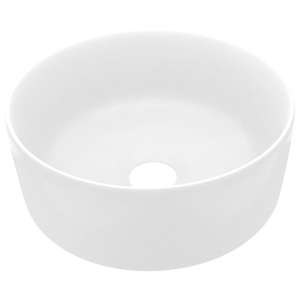 vidaXL luksuslik valamu &uuml;mar, matt valge, 40 x 15 cm, keraamiline