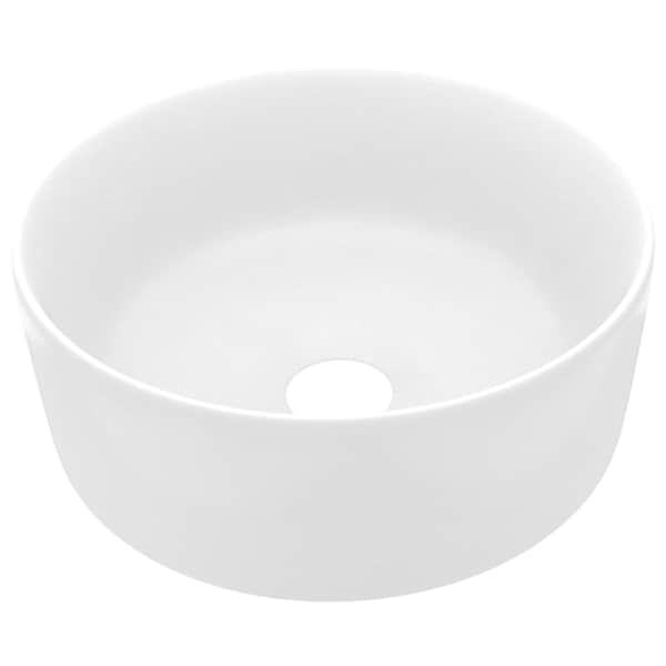 vidaXL luksuslik valamu &uuml;mar, matt valge, 40 x 15 cm, keraamiline
