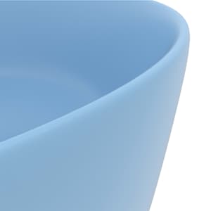 Luxusní umyvadlo kulaté matné světle modré 40 x 15 cm keramické - obrázek 5