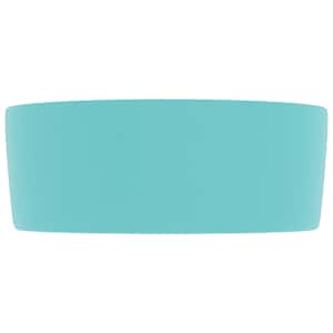 Luxusní umyvadlo kulaté matné světle zelené 40x15 cm keramické - obrázek 4