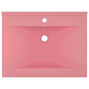 Luxusní umyvadlo otvor na baterii matné růžové 60x46cm keramika - obrázek 3