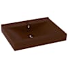 vidaXL valamu kraaniavaga matt tumepruun 60 x 46 cm keraamiline