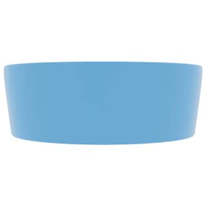 Luxusní umyvadlo přepad matné světle modré 36 x 13 cm keramické - obrázek 4