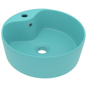Luxusní umyvadlo přepad matné světle zelené 36x13 cm keramické - obrázek 2