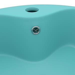 Luxusní umyvadlo přepad matné světle zelené 36x13 cm keramické - obrázek 5