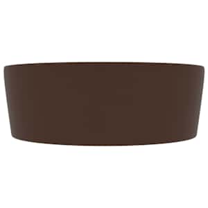 Luxusní umyvadlo přepad matné tmavě hnědé 36 x 13 cm keramické - obrázek 4