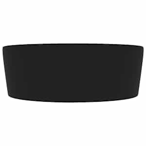 Luxusní umyvadlo s přepadem matné černé 36 x 13 cm keramické - obrázek 4